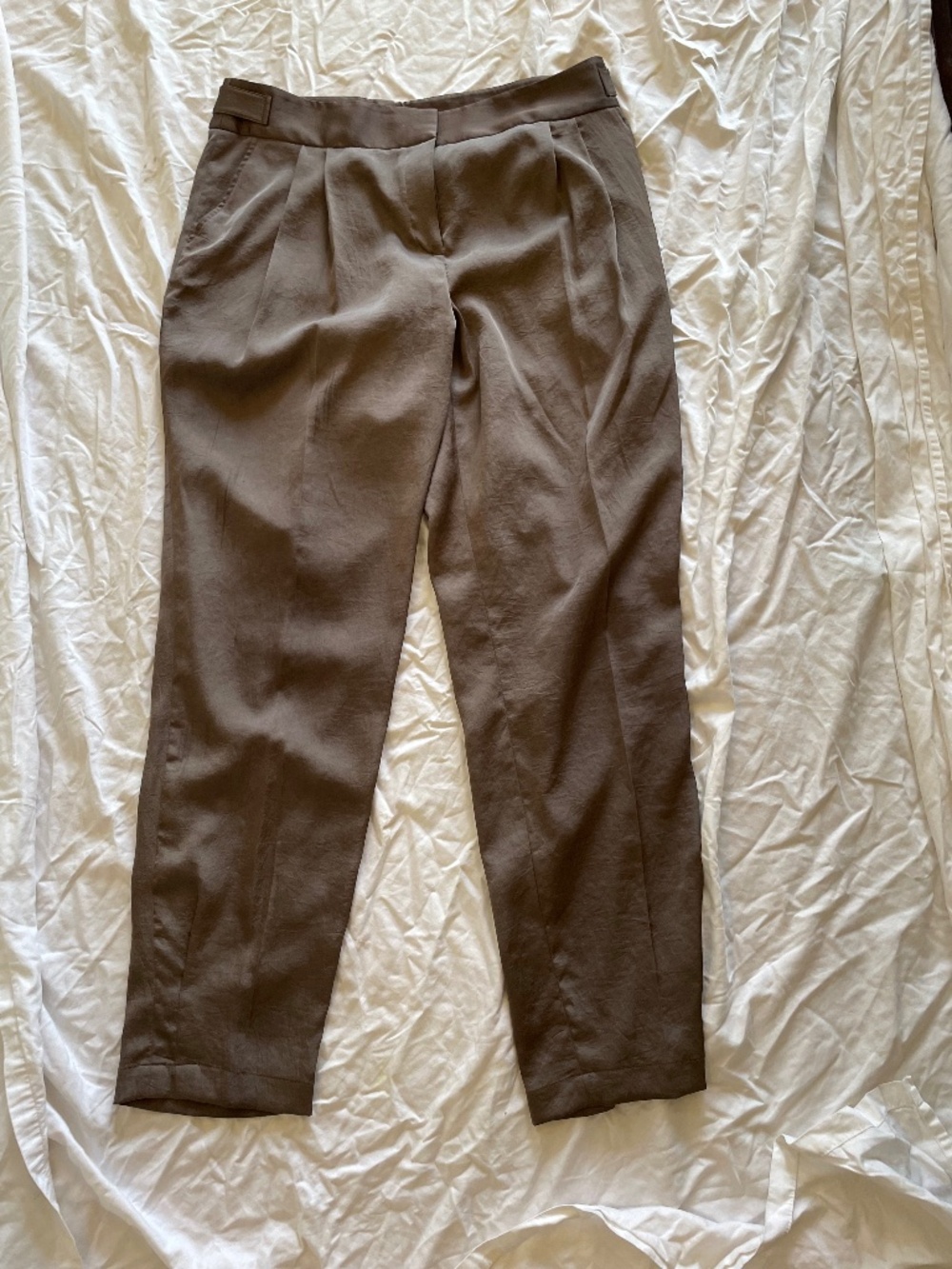 flattering silk slacks